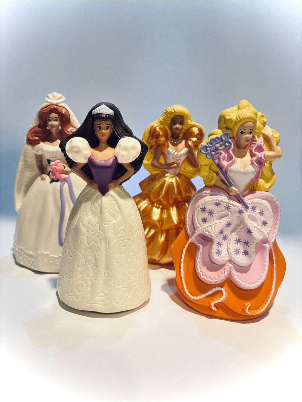 Vintage Barbie Toy Figures/Cake Toppers (4) 1991, 1992